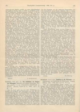384-386 [Rezension] Strümpell, Ludw., Einleitung in die Philosophie