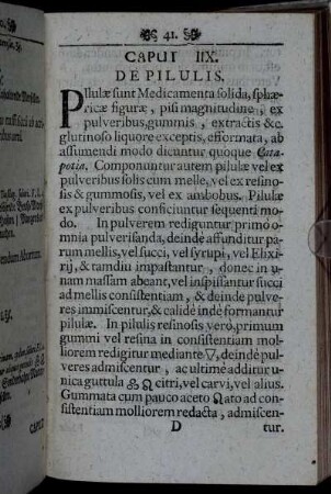 Caput IIX. De pilulis.