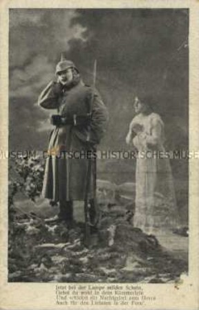 Soldat träumt von einem Mädchen
