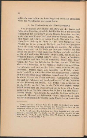 3. Die Vorbereitung der Klostergründung.