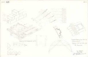Eckert, Georg; München; Studienarbeiten - Römische Mauertechnik (Perspektiven, Details)