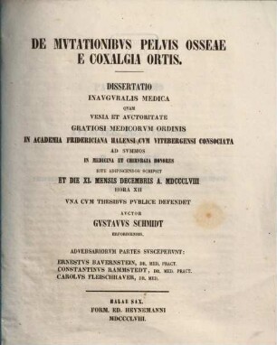 De mutationibus pelvis osseae e coxalgia ortis