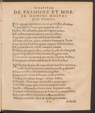 [...] De Passione Et Morte Domini Nostri Jesu Christi.