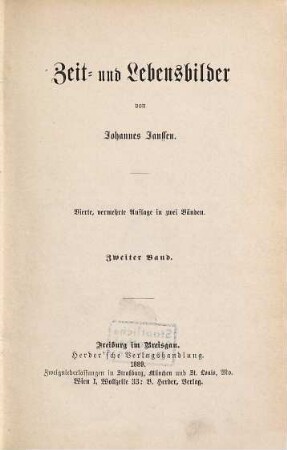 Zeit- und Lebensbilder, 2