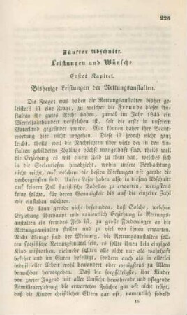 Fünfter Abschnitt: Leistungen und Wünsche