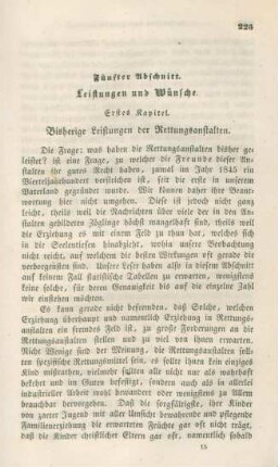 Fünfter Abschnitt: Leistungen und Wünsche
