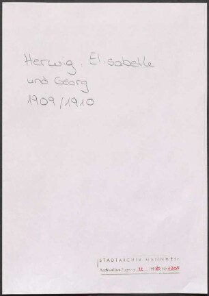 Herwig, Elisabeth, Frankfurt a. M., an Wichert