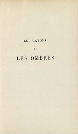 Les rayons et les ombres