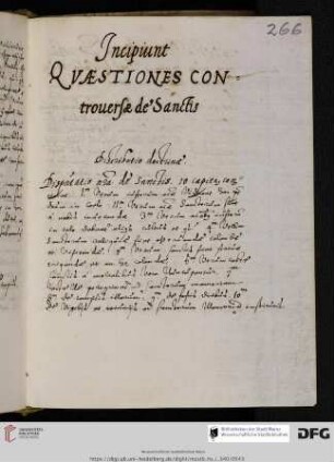 Quaestiones controversae de sanctis