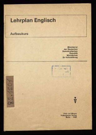 1980: Aufbaukurs