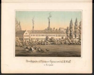 Streichgarn- u. Vigogne-Spinnerei v. J. H. Wolf in Burgstädt