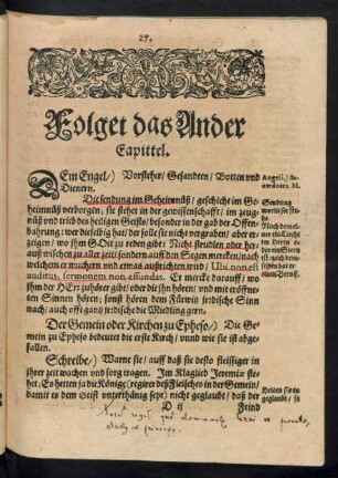 Folget das Ander Capittel.