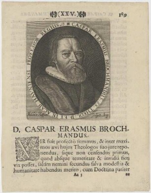 Bildnis des Caspar Erasmus Brochmandus