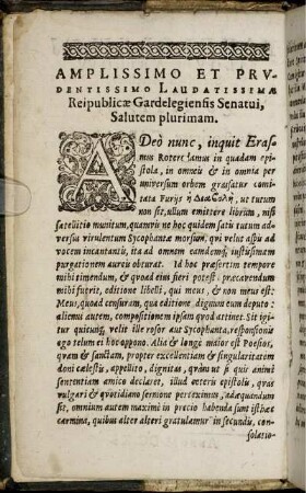 Amplissimo ... Reipublicae Gardelegiensis Senatui Salutem plurimam