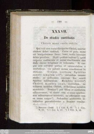 XXXVII. De studio castitatis. Christi mens casta cubile.