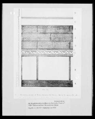 Rekonstruktion der Wanddekoration im Haus des Dreizacks, Raum a