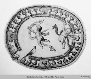 Flora : Deckenbild mit Putti und Papagei