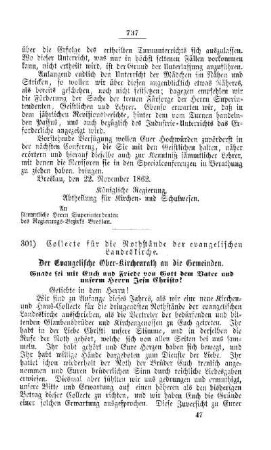 Collecte für die Nothstände der evangelischen Landeskirche : [V. Elementarschulwesen]