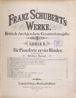 Franz Schuberts Werke. 9,3. Bd. 3. - 1888. - 259 S.