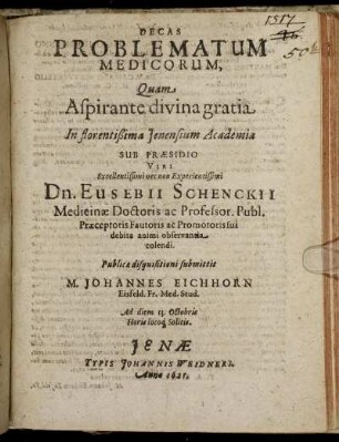 Decas Problematum Medicorum