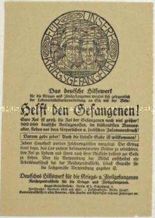 Spendenaufruf vom Deutschen Hilfswerk für Kriegs- und Zivilgefangene
