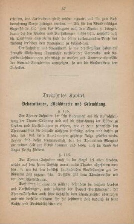 Dreizehntes Kapitel. Dekorationen, Maschinerie und Beleuchtung