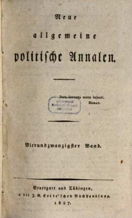 Neue allgemeine politische Annalen. 24. 1827