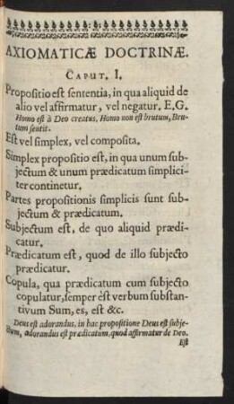 Axiomaticae Doctrinae.