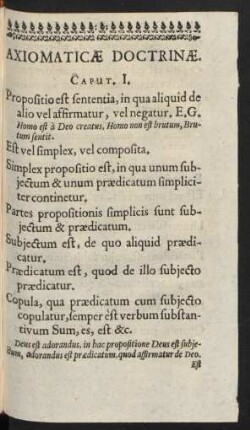 Axiomaticae Doctrinae.