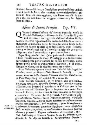 Affetto di Sommi Pontefici. Cap. VI.