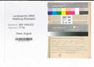 Entnazifizierung August Gese, geb. 07.01.1909 (Ingenieur)