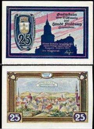 Freiburg in Schlesien, Notgeldserie , 25 Pfennig