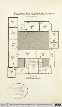 Grundriss der Ausstellungsräume