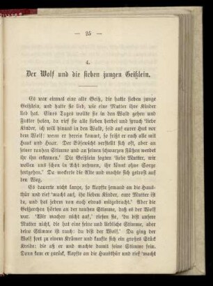 4. Der Wolf und die sieben jungen Geißlein