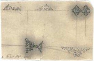 Gmelin, Leopold; Sammlung Gmelin: Handzeichnungen - Folio 13 - Schmuck (Details)