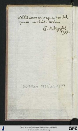 Eintrag von Engelbert Klüpfel.