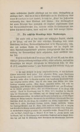 IV. Die rechtliche Grundlage dieser Aenderungen.