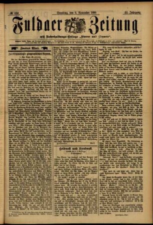 Zweite Ausgabe vom Samstag, den 09. November 1895.