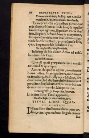 Tituli Libri Quarti Codicis.