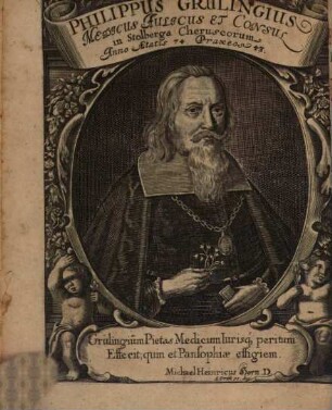 Philippi Grülingii, Medici Aulici In Stolberga Cheruscorum Observationum Et Curationum Medicinalium Dogmatico-Hermeticarum, In Certis Locis et Notis Personis Optime Expertarum Et Probatarum, Centuriae VII : Cum Appendice quorundam Medicamentorum secretiorum in Lucem edita. 1