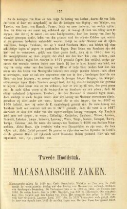 Tweede hoofdstuk. Macasaarsche zaken. ...