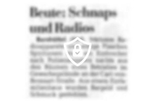 Beute: Schnaps und Radios