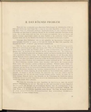 II. Das Kölner Problem