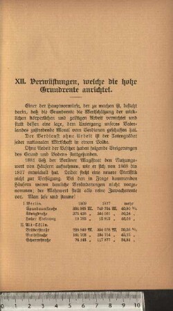 XII. Verwüstungen, welche die hohe Grundrente anrichtet