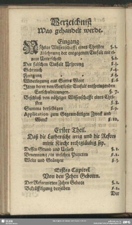Verzeichniß Was gehandelt werde