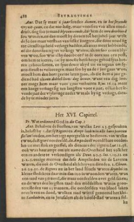 Het XVI. Capittel