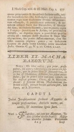 Liber II. Machabaeorum. Caput I - [XV.]