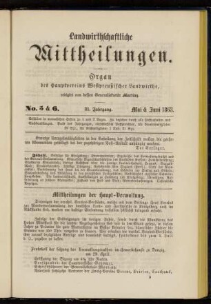 No. 5. & 6. 31. Jahrgang. Mai & Juni 1863.