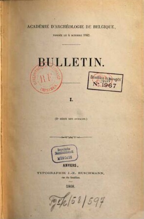 Bulletin. 1868/74 = Vol. 1