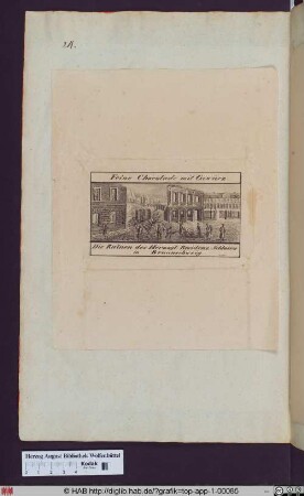 Feine Schokolade mit Gewürz. Die Ruinen des Herzogl. Residenz-Schlosses in Braunschweig